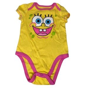 Spongebob Classic Short Sleeves Onesie 6-9 NEW
